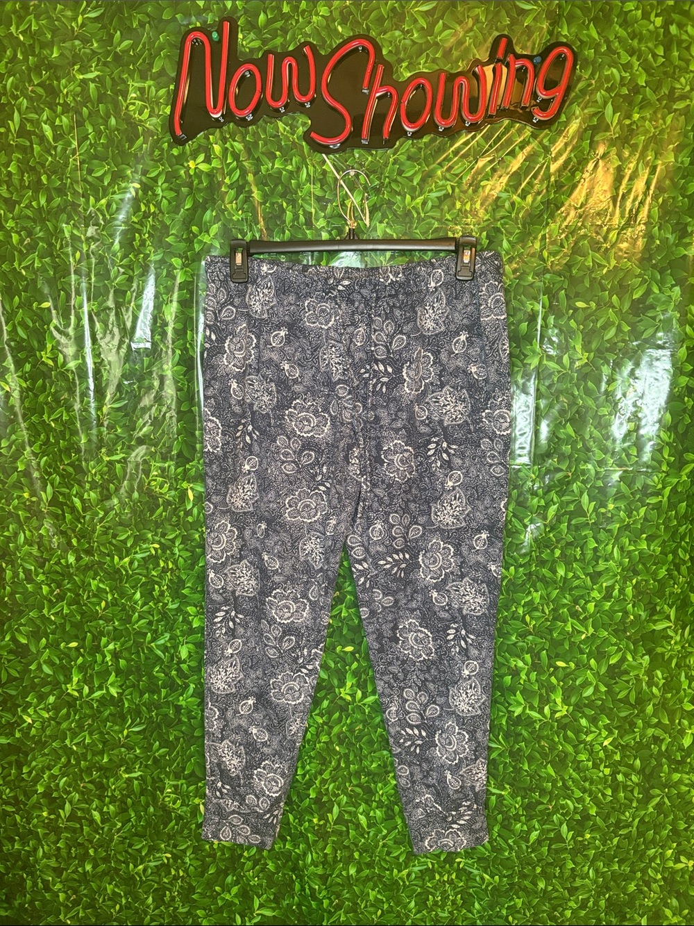 Lucky Brand Navy Blue Floral Joggers